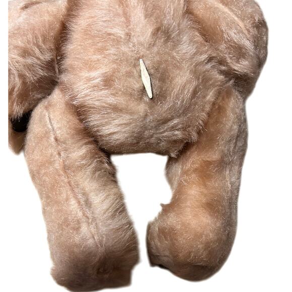 Vintage Teddy Bear Musical Lullaby Wind Up Mohair Jointed 14” Maker Unknown - Picture 4 of 7